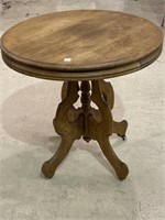 Antique Round Victorian Lamp Table