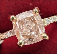 $4000 10K  2.06G Nautral Pink Diamond 1.32Ct Tw Ri