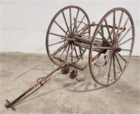 Early 2-Wheel Fire Hose Reel Cart