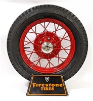 Firestone Tire Stand Display w/ Tire