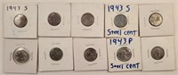 (10) Lincoln Steel Cents