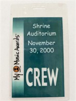 My VH1 Music Awards 2000 Backstage Pass