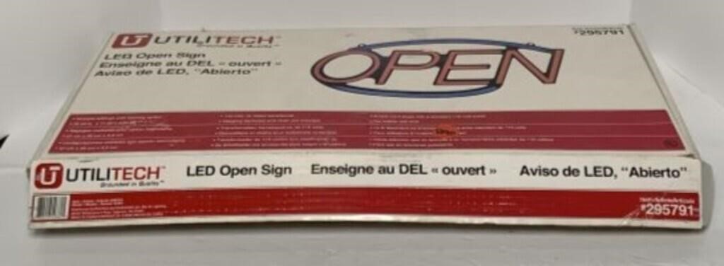 Utilitech Business "Open" Sign