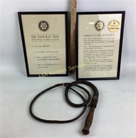 Leather with roughly 78 inches long. To Rotary