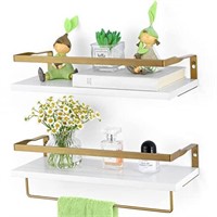 DifferTemp White Floating Shelves Wall Mounted