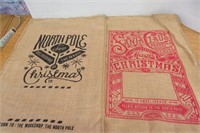 2 New Burlap Christmas Bags