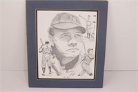 Babe Ruth Print by Cecil Highley Signed