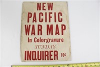 WWII New Pacific War Map Sunday Inquirer