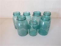 (7) Blue Ball Canning Jars