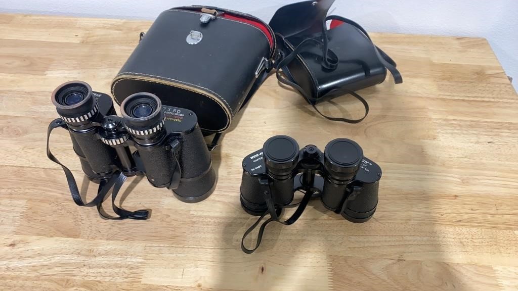 Two binoculars