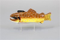 Jim Nelson 9" Brown Trout Fish Spearing Decoy,