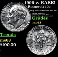 1996-w Roosevelt Dime RARE! 10c Grades GEM+++ Unc