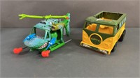 2pc 1989-90 TMNT Ninja Turtles Toy Vehicles