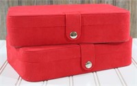 Pair of Red Jewelry Boxes