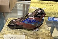 Vintage Chinese Cloisonne Bird Pill Box