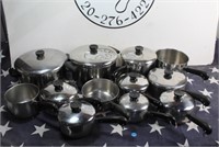 Large Revere Ware Cooking Pots w/ Lids