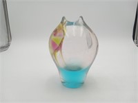 Art Glass Vase Jiri Hajek Crystalex Czechoslovaka