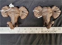 2 Metal Elephant Hooks