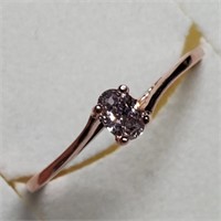 Certified  Set With Rare Light Pink Diamond Ring
