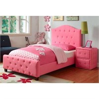 Diva Upholstered Twin headboard Footboad, Pink