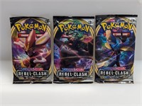 (3) Pokemon Sword & Shield Rebel Clash Pack