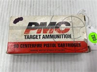 50 ROUNDS OF PMC 380 AUTO TARGET AMMUNITION