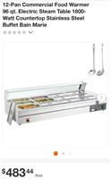 Commercial Food Warmer (Open Box, Powers On)