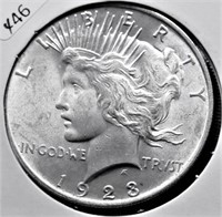 1923 CHOICE BU PEACE DOLLAR