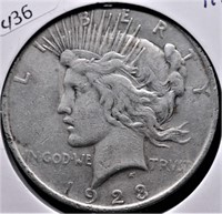 1923 PEACE DOLLAR VF