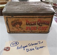 Dixie Queen 6" antique tobacco advertising ttin