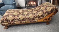 Vintage Fainting Couch, Has Been Reupholstered But