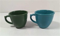 Pioneer Woman Green and Teal coffee Mugs