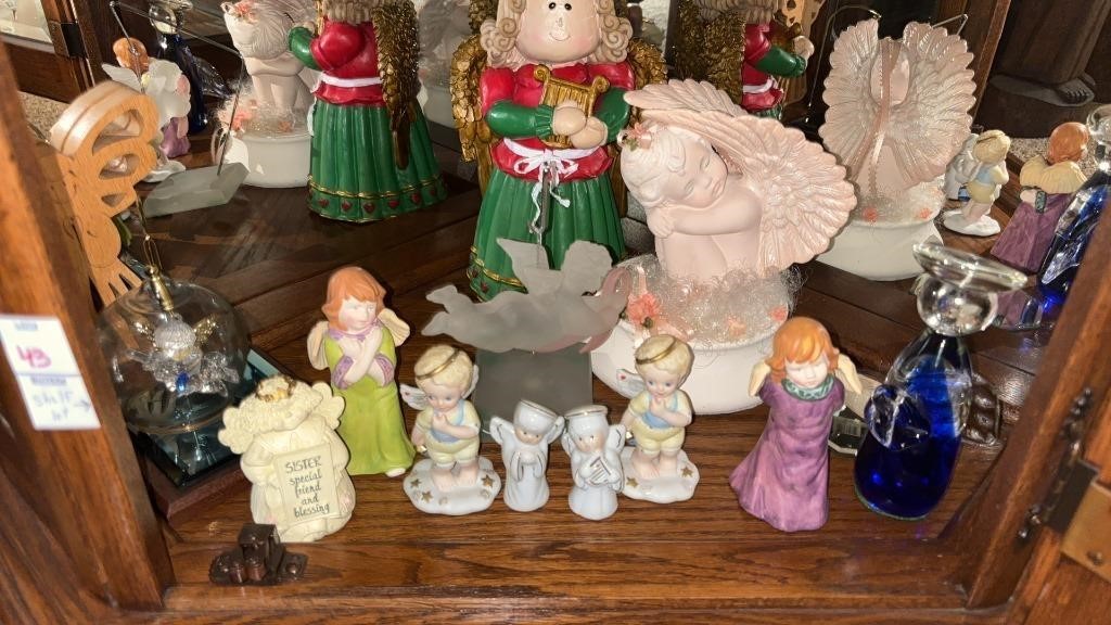 Shelf Lot of Assorted Decorative Angels