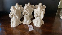 Six Lenox musical angel figurines 4 1/2 inches