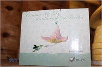 Ceramic Floral Hummingbird Feed in Box