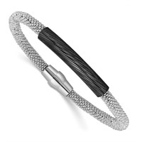 Sterling Silver- Bar Mesh Bracelet