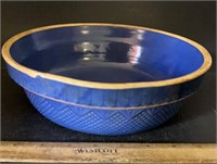 BLUE CLAY POTTERY MIXING BOWL-APPROX. 9"