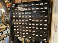 98 Drawer Parts Cabinet & Contents (Mounted to