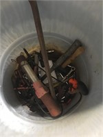 Trash can FULL of various tools- overflowing