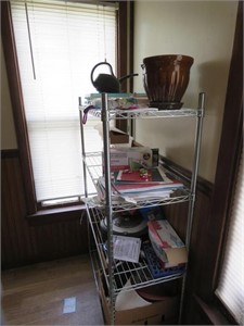 STAINLESS STEEL SHELF AND CONTENTS - BUYER TO