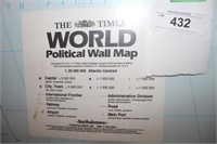 THE TIMES -WORLD POLITICAL WALL MAP