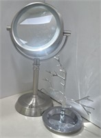Silver Toned Vanity Mirror
