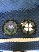 Stain Glass Floral Window Hangers Sun Catchers