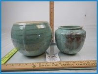 TWO TEAL POTS