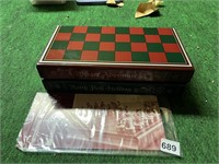 NEW IN BOX HOLIDAY THEME CHESS SET
