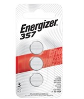 New Energizer 357 Watch Batteries, 3pc