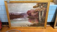 SIGNED BT NEWMAN OIL PAINTING ON CANVAS 1912