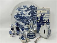 Dutch, Delft, Chintz Toile Blue & White Decor