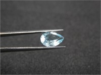 Certified 6.55 Cts Pear Cut  Natural Blue Topaz