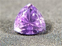 Certified 10.25 Cts Trillion Cut  Natural Amethyst